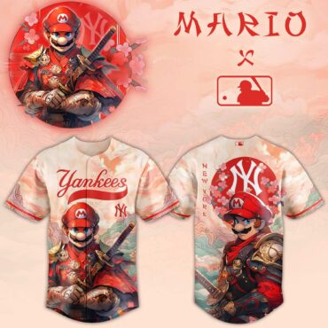 New York Yankees MLB x Super Mario Samurai Hero Baseball Jersey