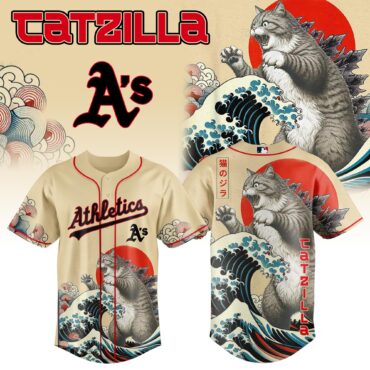 Oakland Athletics MLB x Catzilla Style Japans Baseball Jersey