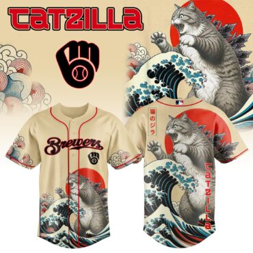 Milwaukee Brewers MLB x Catzilla Style Japans Baseball Jersey