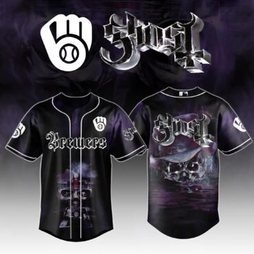 Milwaukee Brewers MLB x Ghost Night Show Baseball Jersey