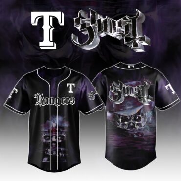 Texas Rangers MLB x Ghost Night Show Baseball Jersey