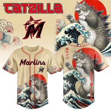 Miami Marlins MLB x Catzilla Style Japans Baseball Jersey