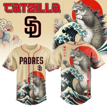 San Diego Padres MLB x Catzilla Style Japans Baseball Jersey
