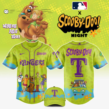 Texas Rangers MLB x Scooby Doo Baseball Jersey