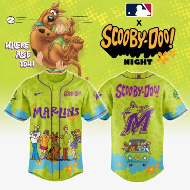 Miami Marlins MLB x Scooby Doo Baseball Jersey