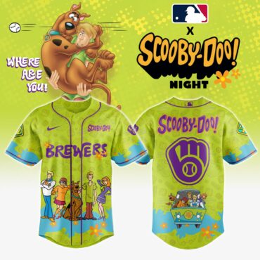 Milwaukee Brewers MLB x Scooby Doo Baseball Jersey