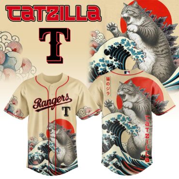 Texas Rangers MLB x Catzilla Style Japans Baseball Jersey