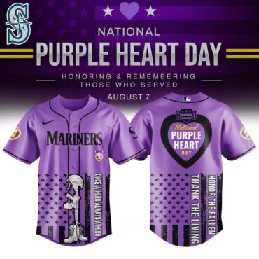 Seattle Mariners MLB x USA Purple Heart Day Baseball Jersey