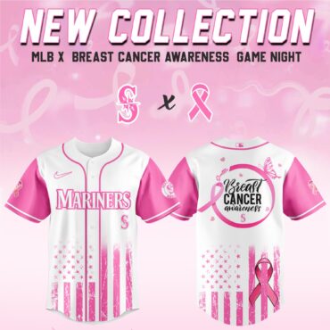 Seattle Marinersv MLB x Breast Cancer Awareness Month Hope in Pink Baseball Jersey