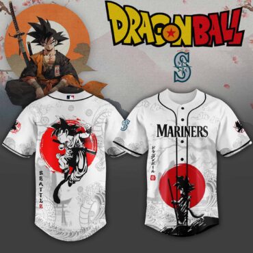 Seattle Mariners MLB x Dragon Ball Super Saiyan Baseball Jersey Collection