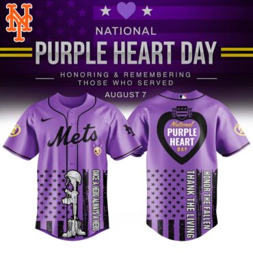 New York Mets MLB x USA Purple Heart Day Baseball Jersey