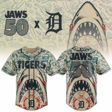 Detroit Tigers MLB x JAWS 50th Anniversary Baseball Jersey