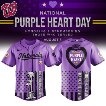 Washington Nationals MLB x USA Purple Heart Day Baseball Jersey