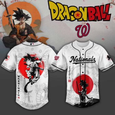 Washington Nationals MLB x Dragon Ball Super Saiyan Baseball Jersey Collection