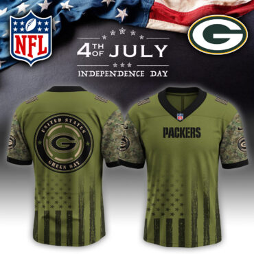 Green Bay Packers NFL x 4th of July USA Army Jersey