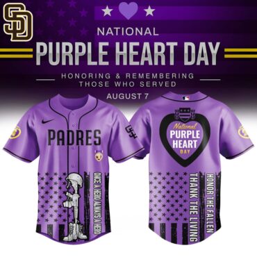 San Diego Padres MLB x USA Purple Heart Day Baseball Jersey