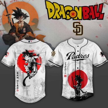 San Diego Padres MLB x Dragon Ball Super Saiyan Baseball Jersey Collection