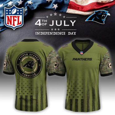 Carolina Panthers NFL x 4th of July USA Army Jersey