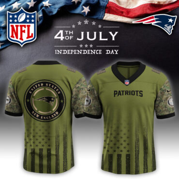 England Patriots NFL x 4th of July USA Army Jersey