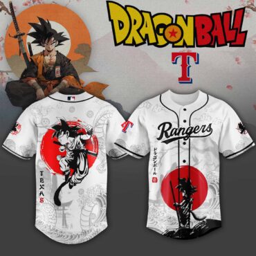 Texas Rangers MLB x Dragon Ball Super Saiyan Baseball Jersey Collection