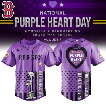 Boston Red Sox MLB x USA Purple Heart Day Baseball Jersey
