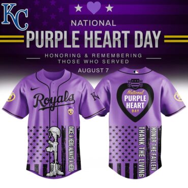 Kansas City Royals MLB x USA Purple Heart Day Baseball Jersey