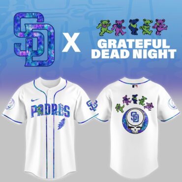San Diego Padres MLB x Grateful Dead Theme Night Game Baseball Jersey