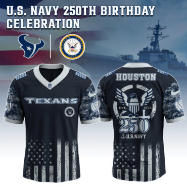 Houston Texans NFL x 4th of July USA Navy Army Jersey