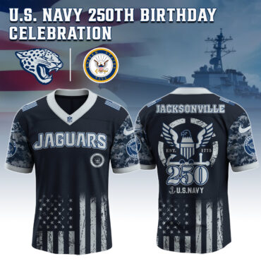 Jacksonville Jaguars NFL x 4th of July USA Navy Army Jersey