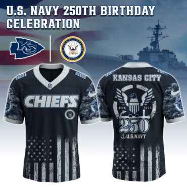 Kansas City Chiefs NFL x 4th of July USA Navy Army Jersey