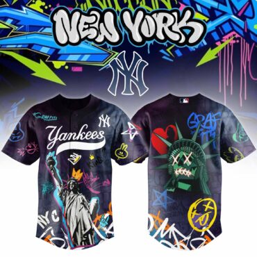 New York Yankees MLB x Graffiti Street Style Baseball Jersey