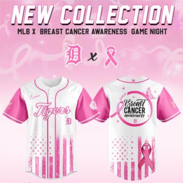 Detroit Tigers MLB x Breast Cancer Awareness Month Hope in Pink Baseball Jersey