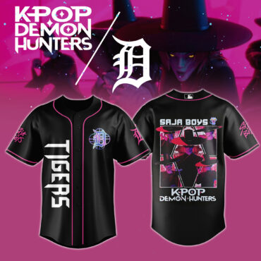 Detroit Tigers MLB x KPop Demon Hunters Saja Boys Baseball Jersey