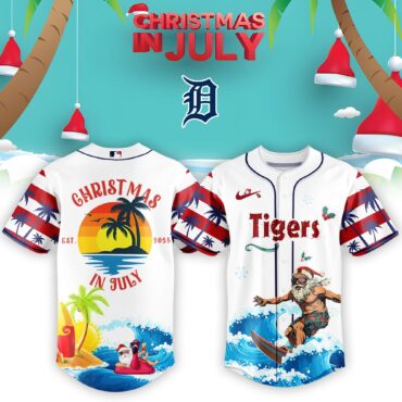 Detroit Tigers MLB x Christmas July Santa 2025 Baseball Jersey