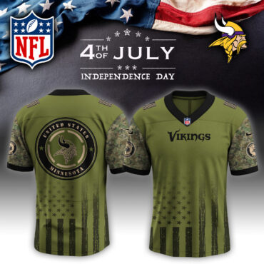 Minnesota Vikings NFL x 4th of July USA Army Jersey