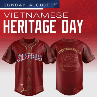 Los Angeles Angels MLB x Vietnamese Heritage Night Baseball Jersey