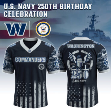 Washington Commanders NFL x 4th of July USA Navy Army Jersey