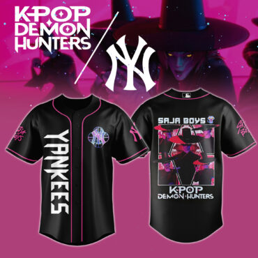 New York Yankees MLB x KPop Demon Hunters Saja Boys Baseball Jersey
