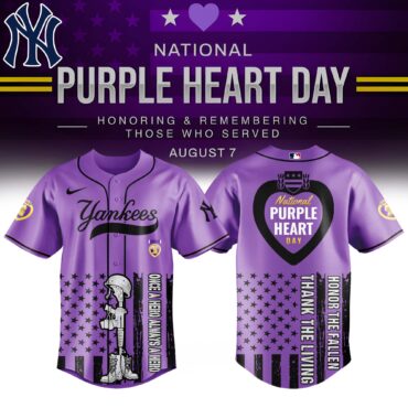 New York Yankees MLB x USA Purple Heart Day Baseball Jersey