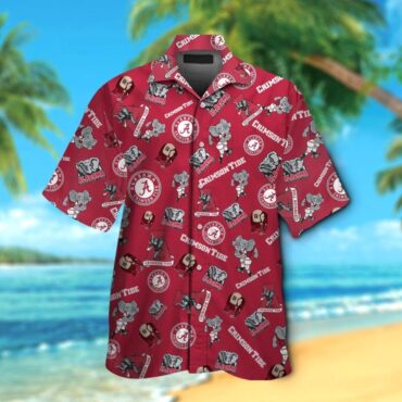Alabama Crimson Tide Design Hawaiian Shirt Tropical Short Sleeve Elegance