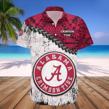 Alabama Crimson Tide Hawaii Shirt Grunge Polynesian Tattoo Ncaa