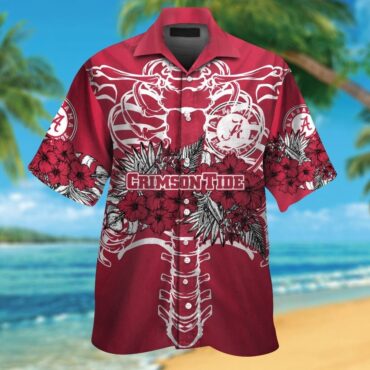 Alabama Crimson Tide Hawaiian Shirt Tropical Design Short Sleeve Elegance