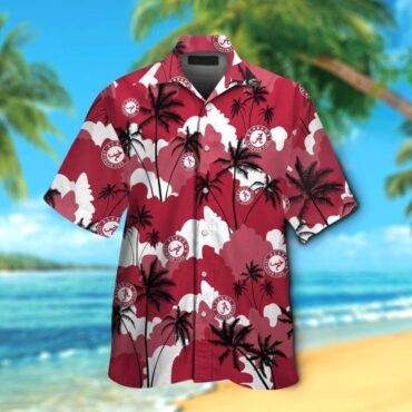 Alabama Crimson Tide Hawaiian Tropical Elegance Short Sleeve Design Shirt