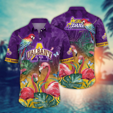 Albany Great Danes Ncaa Hawaiian Shirt Evening Strolls Aloha Shirt