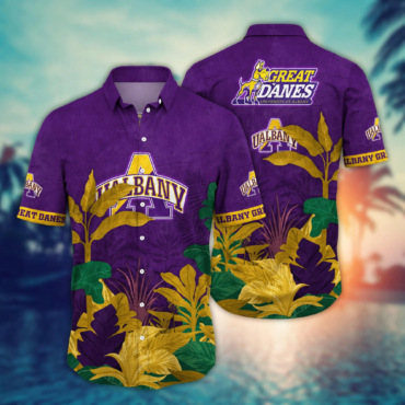 Albany Great Danes Ncaa Hawaiian Shirt Sun Showers Aloha Shirt