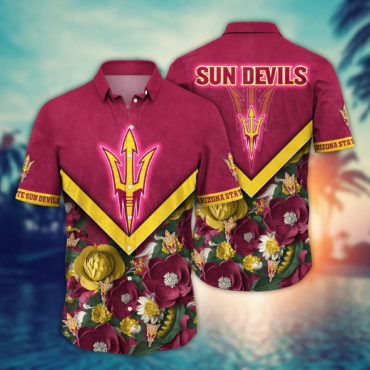 Arizona State Sun Devils Ncaa Hawaiian Shirt Custom Ceiling Fans Aloha Shirt