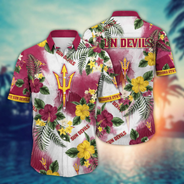 Arizona State Sun Devils Ncaa Hawaiian Shirt Straw Hatstime Aloha Shirt
