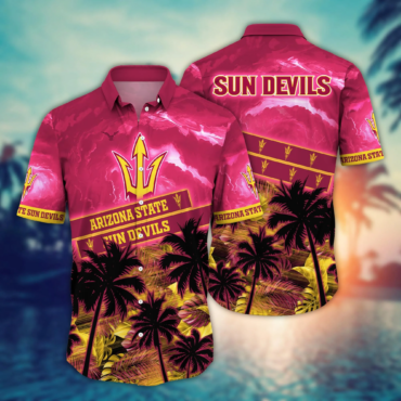 Arizona State Sun Devils Ncaa Hawaiian Shirt Sundrenched Aloha Shirt