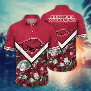Arkansas Razorbacks Ncaa Hawaiian Shirt Custom Road Trips International Tie Shirts