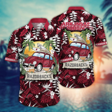 Arkansas Razorbacks Ncaa Hawaiian Shirt Get Aways Time Aloha Shirt